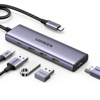 Хорошая цена 5 в 1 USB C Multiport Hub 100 Вт 5 Гбит / с USB C Dongle Для MacBook Pro онлайн
