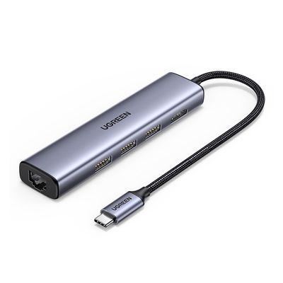 سعر جيد 5 جيجابايت في الثانية محول USB C الهجينة متعددة الموانئ 5 في 1 محور USB C مع 3 USB3.0 HDMI و RJ45 الانترنت