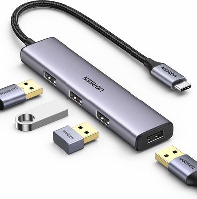 Καλή τιμή 4 σε 1 Hub USBC σε USB Hub με 4 θύρες USB 3.0 Αλουμινίου Shell USB-C Hub για φορητό υπολογιστή σε απευθείας σύνδεση