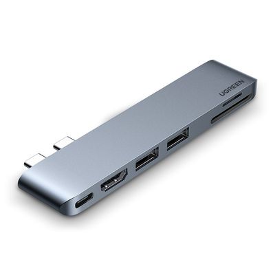 Guter Preis USB-C-Hub-Adapter für MacBook mit 4K-HDMI-Thunderbolt 3 100W Power Delivery SD TF Card Reader und 2 USB 3.0-Ports Online