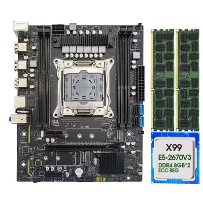 Buon prezzo Kit di schede madri X99 personalizzate LGA2011 scheda madre DDR3 recc ram con H81/H85 chipset X99 scheda madre combo fabbrica all'ingrosso in linea