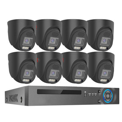 قیمت خوب طراحی سفارشی استایل گنبد فلزی 8 کانال تشخیص چهره در داخل خانه H.265 4K 8MP سیم دار POE IP Network cctv سیستم دوربین امنیتی خانگی آنلاین