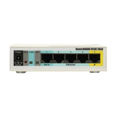Bom preço Roteador sem fio Mikrotik RB951Ui-2HnD 5g taxa de transmissão Wi-Fi de 1000Mbps para rede suave e estável on-line