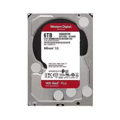 Καλή τιμή Red Plus WD60EFPX 6TB NAS Δίσκος σκληρού δίσκου 5400 στροφές ανά λεπτό Κατηγορία SATA 6Gb/s 256MB 3,5 ιντσών HDD με και γρήγορο μέσο χρόνο αναζήτησης σε απευθείας σύνδεση