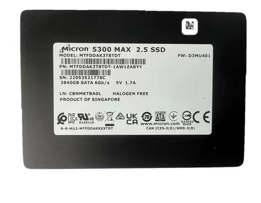 Harga yang bagus Original 1.92TB 2.5' SATA 6Gb/s 5V SSD Solid State Drive untuk Mi-cron 5300 MAX MTFDDAK1T9TDT Server Server eksternal on line