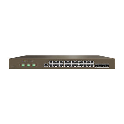 Guter Preis TEG3328F L2 Managed Switch 802.1Q 4K VLAN 24-Port Gigabit 24*10/100/1000 Basis-T Ethernet-Ports 4*1000 Basis-X SFP-Ports Online
