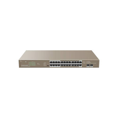 ราคาดี Tenda Gigabit POE Switch TEG1126P-24-410W 24GE 2SFP Ethernet Switch พร้อม 24 Port PoE ความจุ 48G 440.0mm*284.0mm*44.0mm ออนไลน์