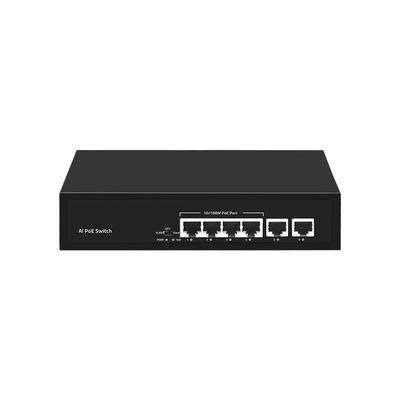 좋은 가격 전송 속도 10/100/1000Mbps 포톤 PTD1006-4P-2F AI POE 스위치 6 포트 네트워크 스위치 4 * 100M PoE 이더넷 2FE 업링크 온라인으로