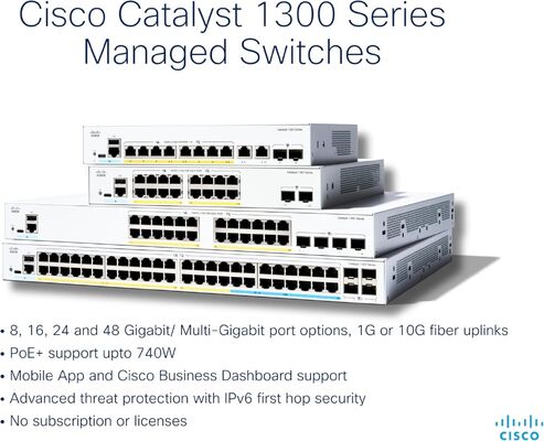 Good price Original C1300 Series 24-Port Gigabit PoE Switch with 370W PoE Power and Stackable Functionality online