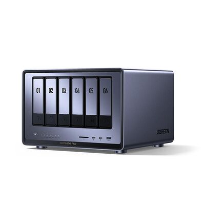 Bon prix UGREEN NASync DXP6800 Plus NAS de bureau à 6 baies, processeur Intel I3-1215u, stockage connecté au réseau SSD de 8 Go 4800 MHz DDR5,128 Go (sans disque) en ligne