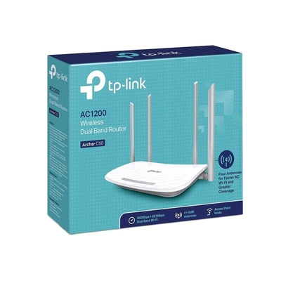 Goede prijs C50 Dual Band AC1200 Wireless Network Router 4x 5dBi 1000mbps 4G Access Point online