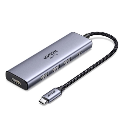 سعر جيد USB C Hub 5 في 1 USB C إلى HD-MI Splitter 3 USB A 3.0 Port و 5Gbps Port Type-C ، 4KHDMI Port ، PD 100W الشحن الانترنت