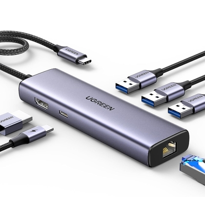 İyi bir fiyat. Revodok 6 in 1 USB C Hub Gigabit Ethernet Adaptörü 4K-HDMI, 100W PD Şarj, USB A Veri Portları çevrimiçi