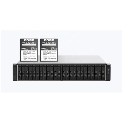 قیمت خوب ذخیره سازی شبکه ای جدید TS-h2490FU 24 خلیج U.2 NVMe Full Flash Array U.2 NVMe Gen 3 x4 معماری ذخیره سازی SSD آنلاین