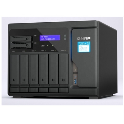 ভালো দাম নতুন মূল TS-855X-8G NAS নেটওয়ার্ক স্টোরেজ ছয়টি 3.5 ইঞ্চি HDDS এবং দুটি 2.5 ইঞ্চি SSDS সহ হাইব্রিড স্টোরেজ অনলাইন