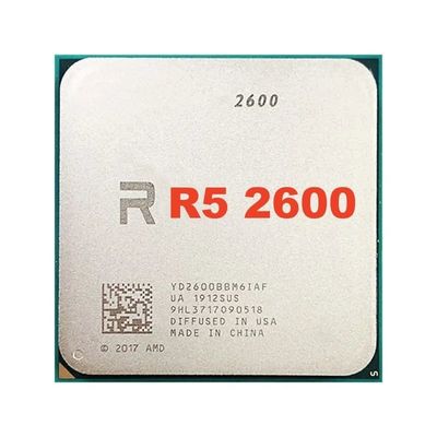 Guter Preis CPU R 5 2600 R5 2600 3.4GHz Sechskern-Zwölf-Thread 65W Bestpreis Neuer Prozessor YD2600BBM6IAF Steckdose AM4 für Desktop-PC Online