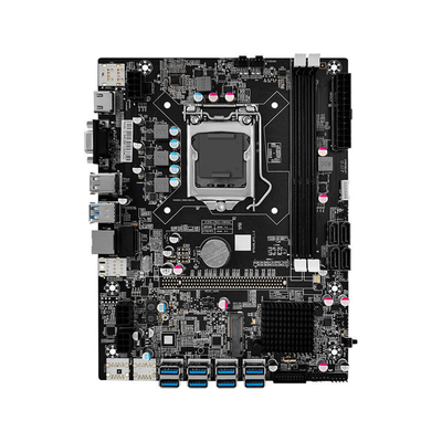 ราคาดี ชาซีเมนบอร์ด B75 ที่กําหนดเอง 8GPU กล่องเมนบอร์ด พร้อม แรมไฟฟ้าและกล่องการ์ดกราฟฟิก B75 ออนไลน์