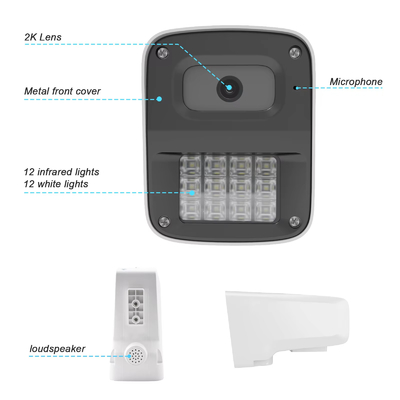 Goede prijs Outdoor Two Way Audio Dual Light Night Vision Network Camera HD Security 4MP 5MP IP PoE CCTV Bullet Camera online