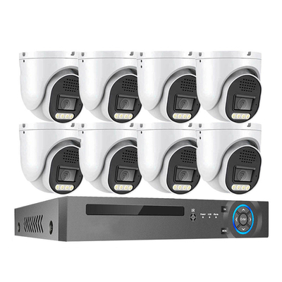 좋은 가격 금속 타워 돔 8 채널 실내 얼굴 탐지 IP66 H.265 4K 8MP 유선 POE IP 네트워크 보안 가정 CCTV 카메라 시스템 온라인으로
