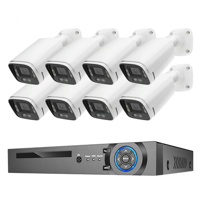 قیمت خوب ورود جدید 8 کانال تشخیص چهره در فضای باز H.265 4K 8MP سیم دار POE IP Network cctv سیستم دوربین امنیتی خانگی آنلاین