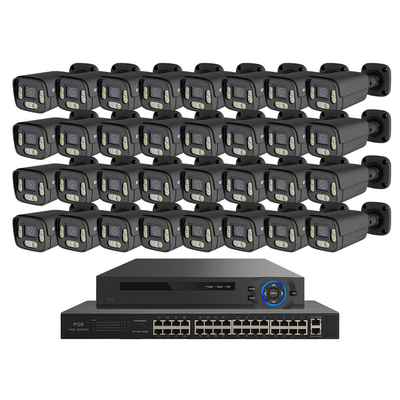 Bon prix Résolution 4K personnalisée 32 canaux Kit NVR 32CH Alarme POE ip Système de caméra de sécurité 8MP avec câble réseau en ligne