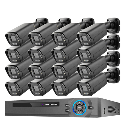 قیمت خوب سفارشی HD 5MP 8MP Security NVR Kit دو طرفه صوتی کامل 16CH POE سیستم دوربین 4K با دید کامل شب آنلاین