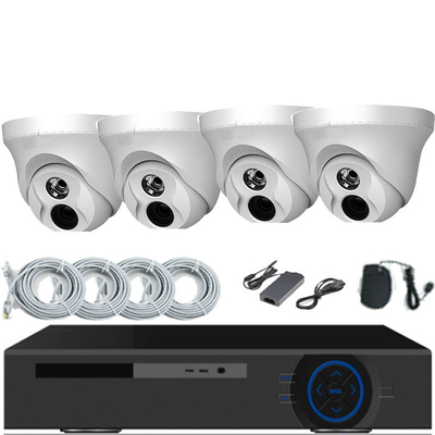 Хорошая цена Настройки на 4 штуки купольные камеры 4CH NVR Kit CCTV система видеонаблюдения онлайн