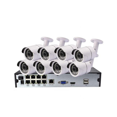 سعر جيد H.265 P2P 8Ch كاميرا IP مقاومة للماء POE NVR Kit نظام الكاميرا المراقبة الانترنت