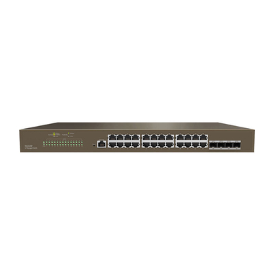 İyi bir fiyat. TEG3328F L2 Yönetilen anahtar 802.1Q 4K VLAN 24port Gigabit 24*10/100/1000 Temel-T Ethernet portları 4*1000 Temel-X SFP portları çevrimiçi
