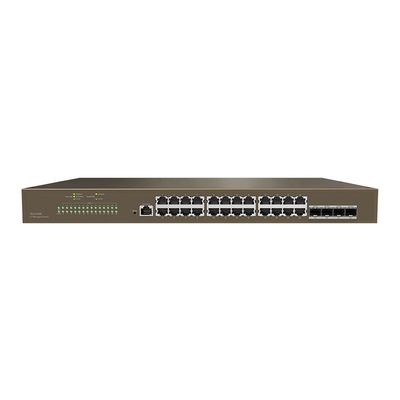 Goede prijs TEG5328F 24 Port L3 Managed Switch met aanpasbare QoS-functie en 10*10/100/1000 Ethernet 4*1000 SFP Gigabit Switch online