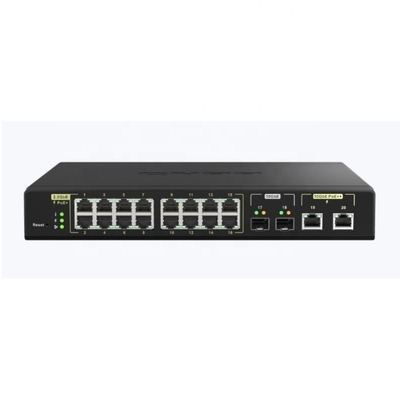 좋은 가격 QSW-M2116P-2T2S 16-포트 2.5GbE PoE+, 2-포트 10GbE POE ++ 및 2-포트 10GbE 광섬유 L2 웹 기반 NMS 스위치 온라인으로