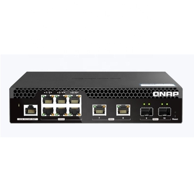 좋은 가격 QSW-M2106R-2S2T 6x2.5GbE RJ45 포트 2x10GbE RJ45 포트 2x10GbE SFP 광 포트 L2 웹 기반 NMS 스위치 온라인으로