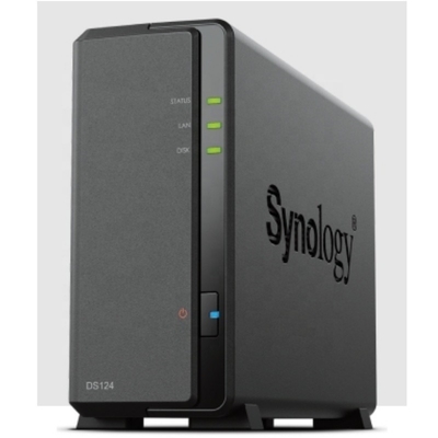 Buen precio Nueva Estación de disco original DS124 almacenamiento en red 1-Bay 3,5 pulgadas sin disco 1xGbE NAS Realtek RTD1619B Cuádruple núcleo. 1.4GHz, 1 GB de RAM en línea