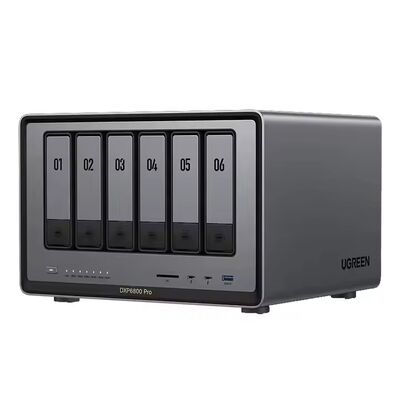 Goede prijs Ugreen DXP6800 Pro 6-Bay SATA Netwerkopslag met Intel Core i5 1235u en 10GbE LAN-poorten online