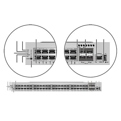 Хорошая цена S5735-L48P4X-A1 Новый стекируемый коммутатор 48xGE PoE+ и 4x 10G SFP+ онлайн