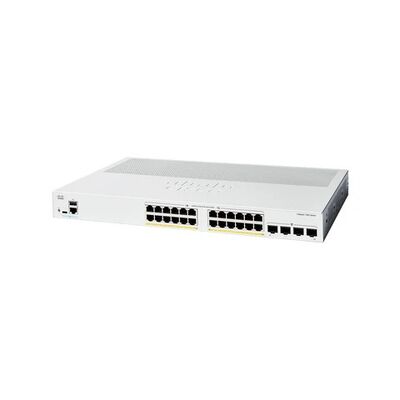 Хорошая цена Управляемый коммутатор Cisco Catalyst C1300-24P-4G корпоративного класса с 24 портами Gigabit Ethernet, поддержкой PoE+ и коммутационной способностью 480 Гбит/с онлайн