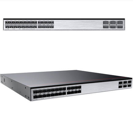 Bom preço 24 Portos Gigabit POE Switch com 10GE SFP + Portos e Comutador de Rede Empresarial empilhável on-line