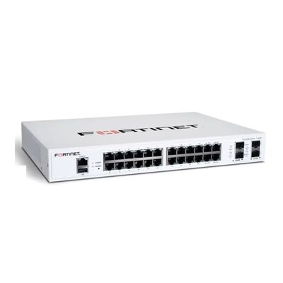 Bom preço Fortinet FortiSwitch FS-224E-POE Switch PoE de 24 Portas com Orçamento de Energia de 180W e Funcionalidade Empilhável on-line