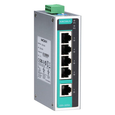 Bom preço Novo Switch Ethernet Moxa EDS-205A de 5 Portas com Full-Duplex e Half-Duplex e Transmissão de 10/100/1000Mbps on-line