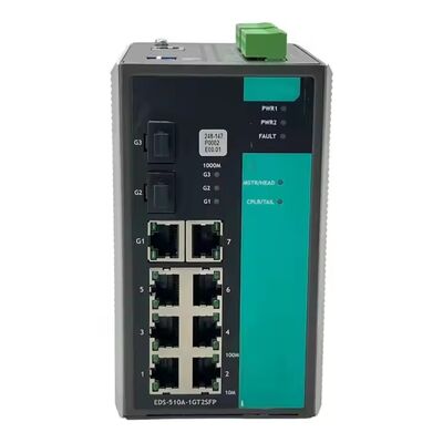 좋은 가격 10/100/1000Mbps LACP 및 VLAN 지원 기능이 있는 새로운 MOXA EDS-510A-1GT2SFP-T 산업용 이더넷 스위치 온라인으로