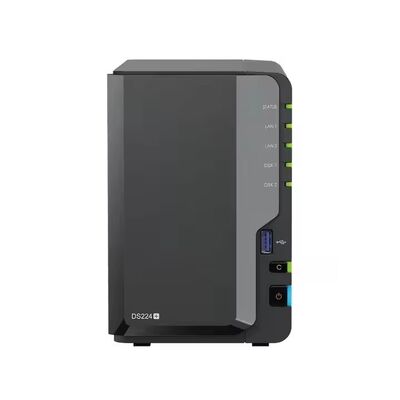 Bon prix Stock neuf DS224+ NAS 2 baies sans disque, interface USB, taille rack 2U, stockage réseau DiskStation en ligne