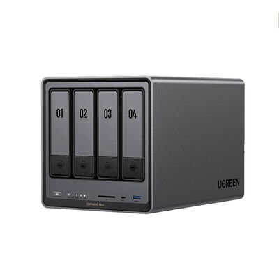 良い値段 UGREEN NASync DXP4800 Plus 8G/16G 4ベイ、ゴールド 8505 5コアCPU、10GbE + 2.5GbE LAN、4K HDMI、ディスクレス オンライン