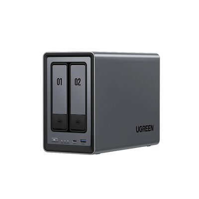 良い値段 UGREEN NASync Storage DXP2800 2ベイ、Intel N100 クアッドコアCPU、8GB DDR5 RAM、2.5GbE LAN、4K HDMI、ディスクレス オンライン