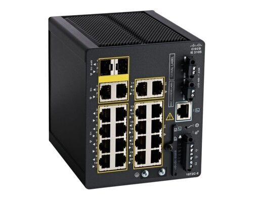 Harga yang bagus IE-3100-18T2C-E Cisco Industrial Managed Ethernet Switch dengan 18 Gigabit Ethernet Port 2 X 10G SFP+ Uplinks Edge Switch on line